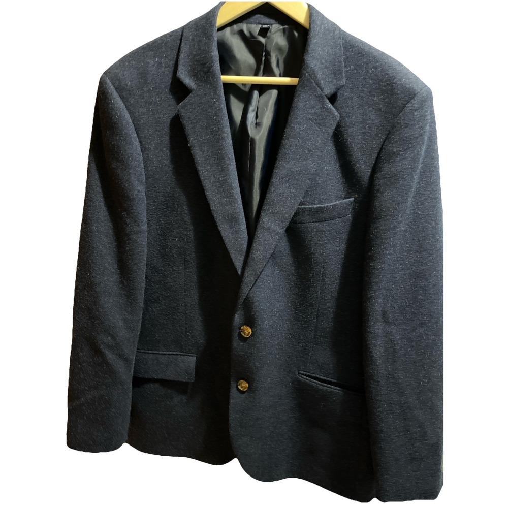 J.CREW Navy Thompson Suit Jacket Worsted Wool Blazer Men's 44R